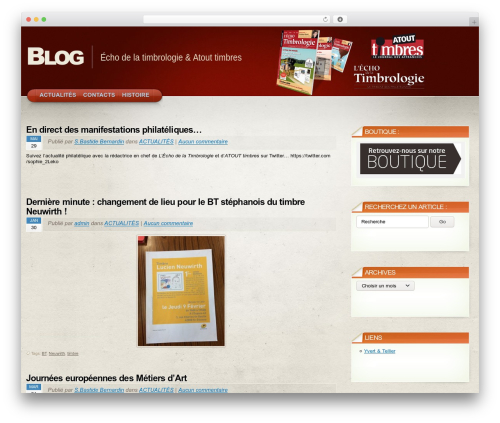 WordPress theme Arclite - blog.echo-de-la-timbrologie.com