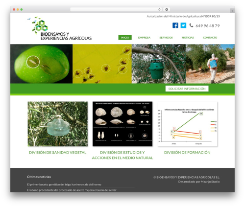 WordPress theme BioEnsayos - bioensayos.com