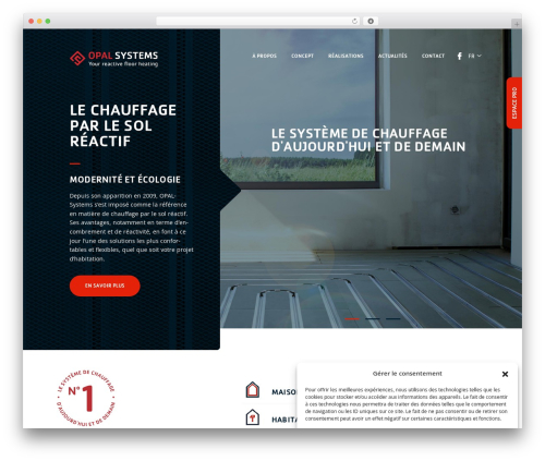 WordPress theme Opal Systems - opal-systems.be