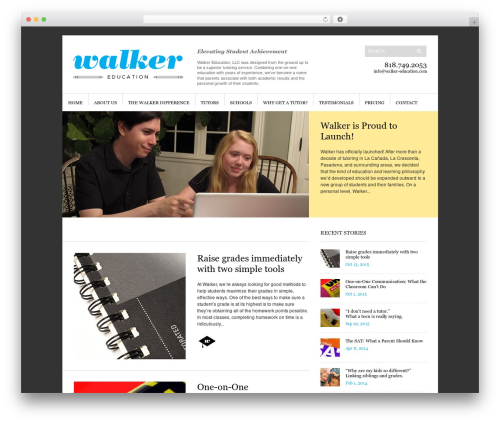 WordPress theme Sight - walkertutoring.com