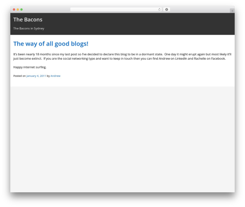 WordPress theme Simple Grey - baconsonline.net/wordpress