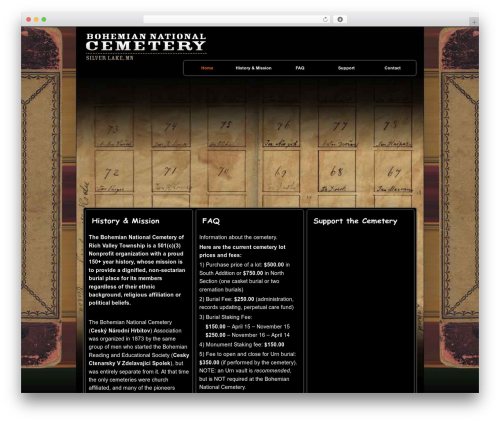 Constructor WP theme - bohemian-cemetery.org