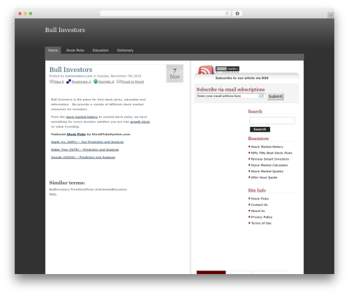 ect WordPress theme - bullinvestors.com