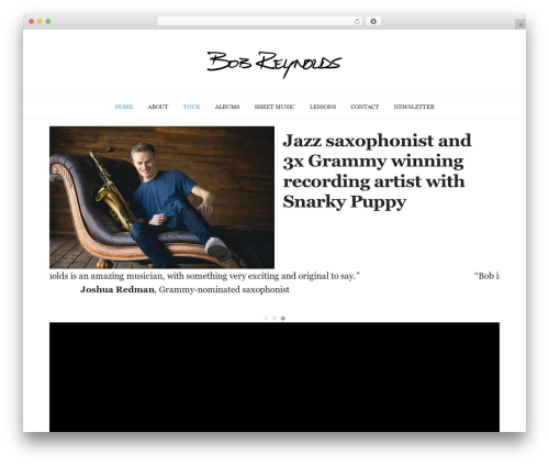 Genesis WordPress theme design - bobreynoldsmusic.com