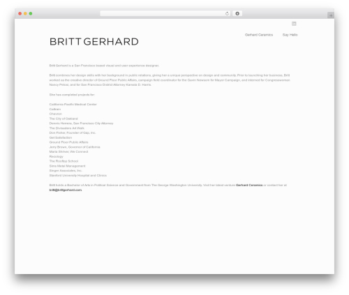 Goodspace top WordPress theme - brittgerhard.com