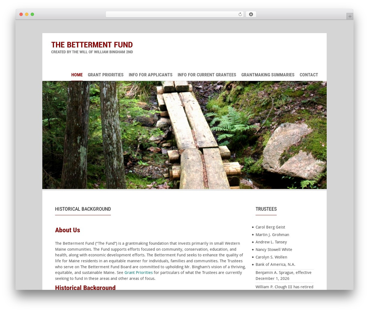 Maxima WordPress theme - bettermentfund.org