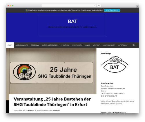 Simone WordPress theme - bundesarbeitsgemeinschaft-taubblinden.de
