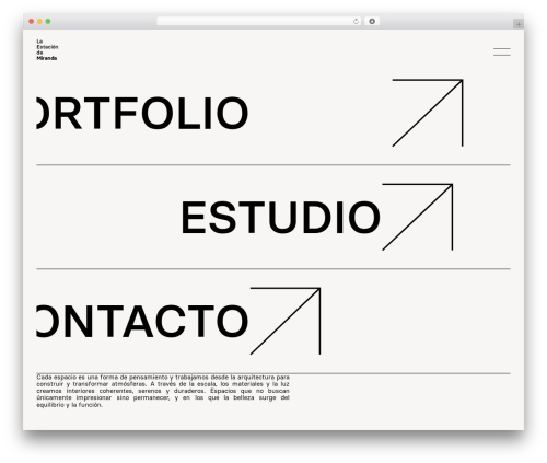 Simplo WordPress theme - laestaciondemiranda.com