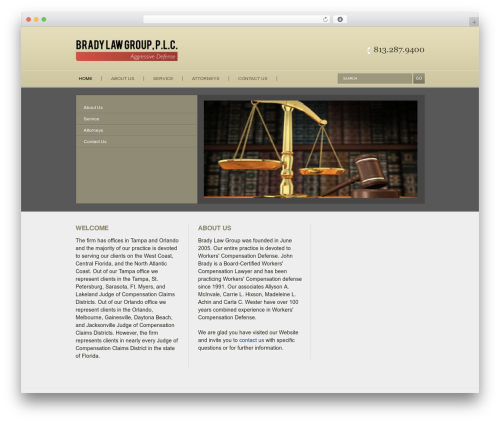 Vertical WordPress theme - bradylawgroup.net