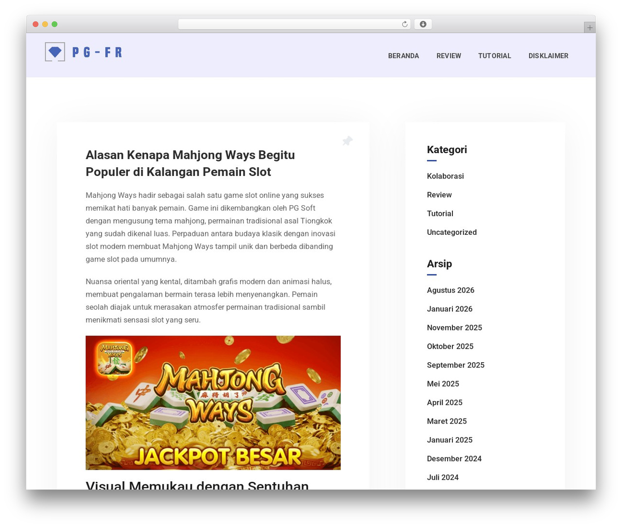 WordPress theme Gratify - pg-fr.com