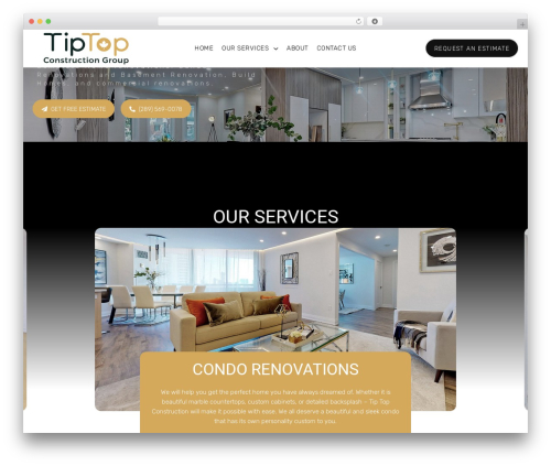 WordPress theme Bespoke - tiptopconstructiongroup.com