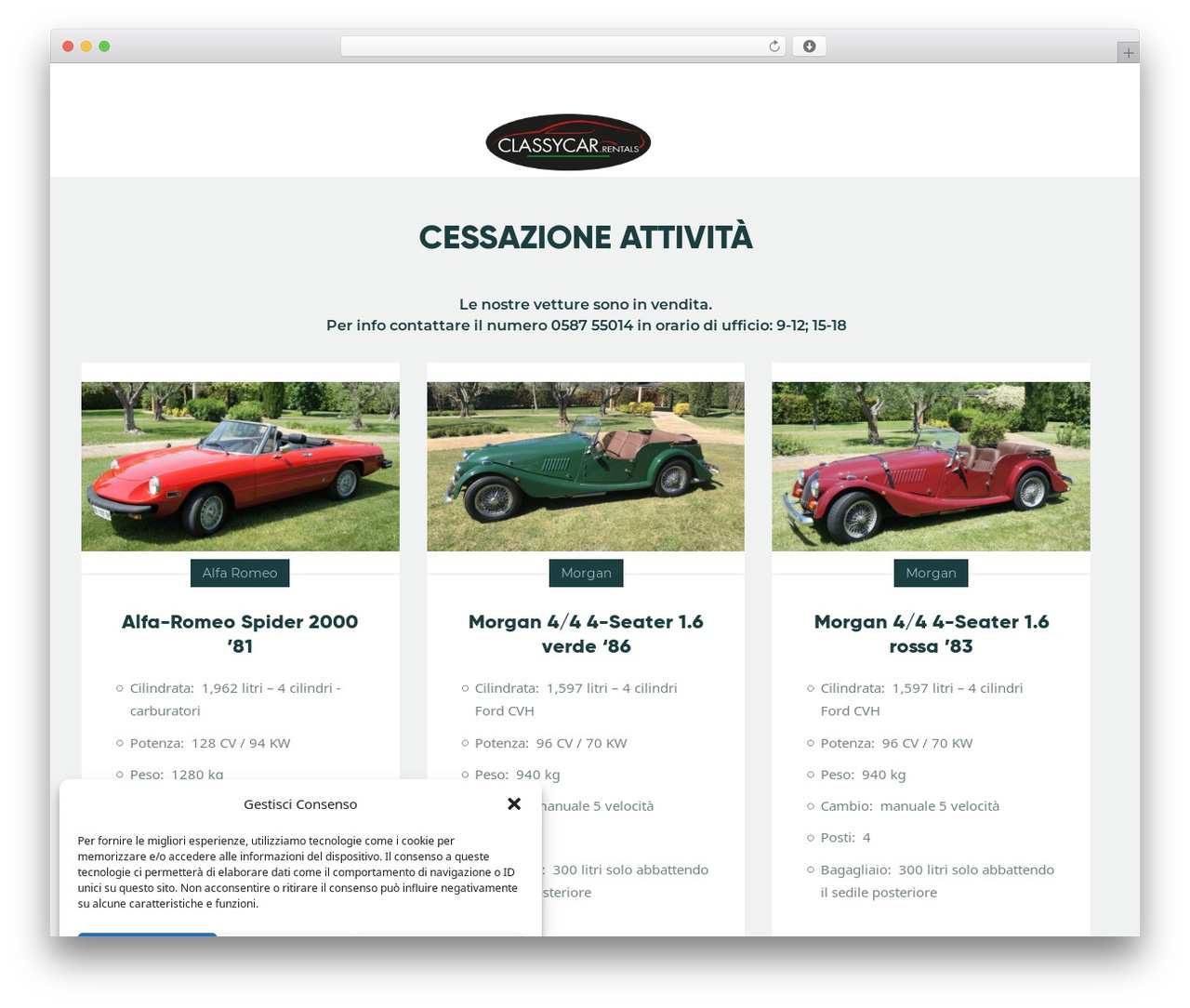 Yokoo automotive WordPress theme - classycar.rentals