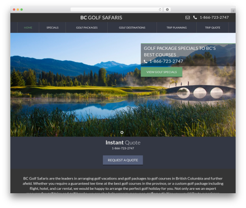 BareBones WordPress theme - bcgolfsafaris.com