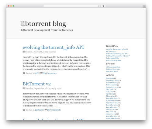 Bootstrap Canvas WP theme WordPress - blog.libtorrent.org