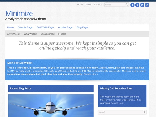 Minimize Theme theme WordPress by Slocum Design Studio