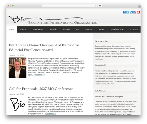 WordPress theme Bio - biographersinternational.org