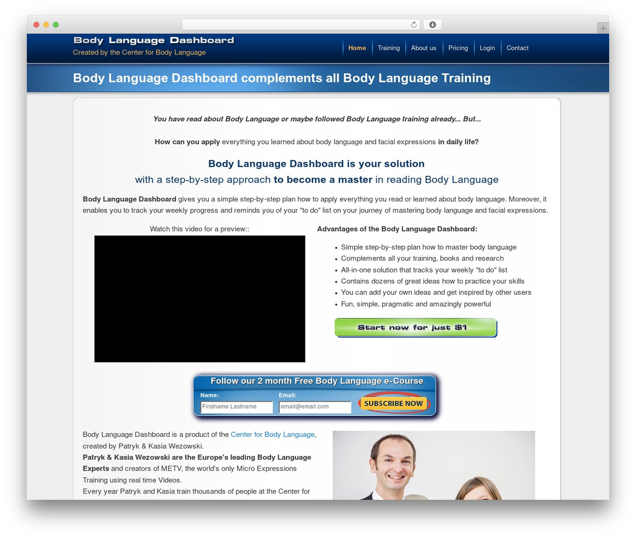 WordPress theme microtest theme - bodylanguagedashboard.com