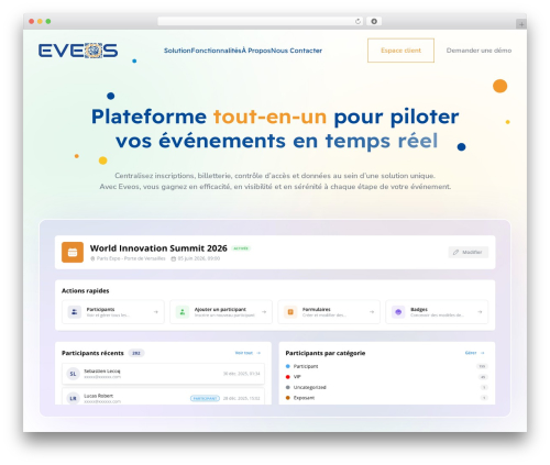 WordPress theme Saasify - eveos.com