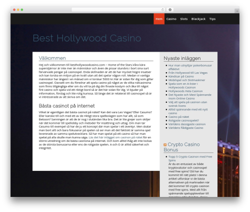 WordPress theme Simple and Clean - besthollywoodcasino.com