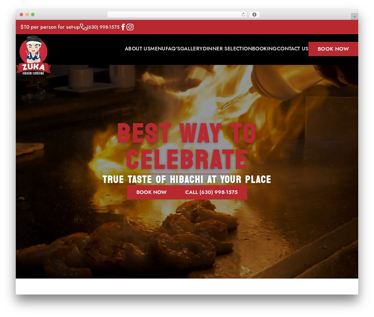 WordPress theme TailPress - zukahibachicatering.com