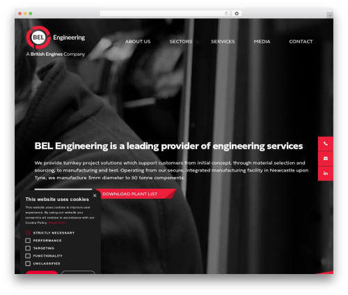 WordPress theme UR Framework - belengineering.co.uk
