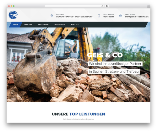 WordPress website theme ConstructorOne - geis-tiefbau.de