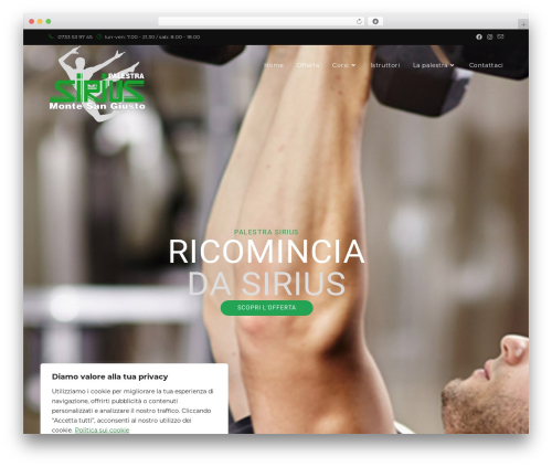 Gym builder WordPress plugin - palestrasirius.it