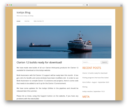 Tiny Framework theme WordPress free - blog.icetips.com