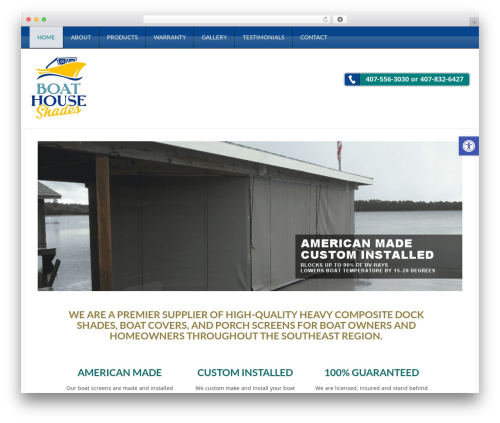 Triggerfish Responsive theme WordPress - boathouseshades.com