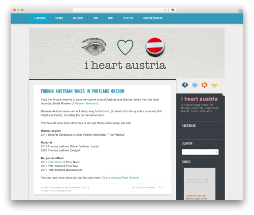 WordPress theme Immersion - blog.iheartaustria.com