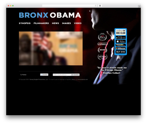 Audacity WordPress website theme - bronxobamamovie.com