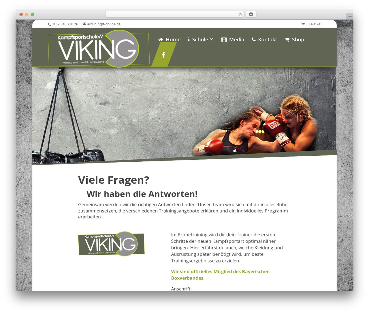 Divi WordPress theme - boxclub-viking.de