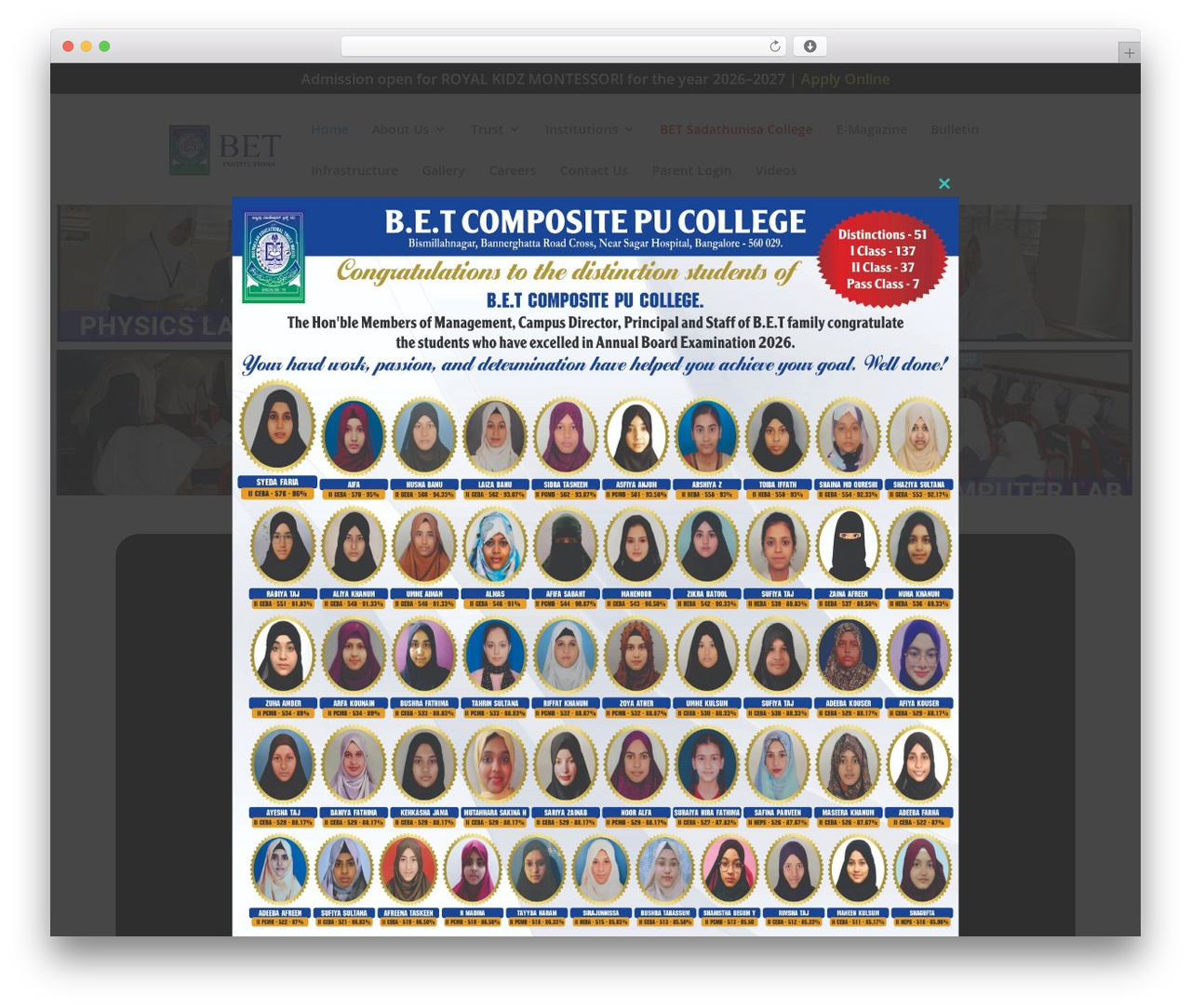Divi WordPress theme design - betinstitutions.org