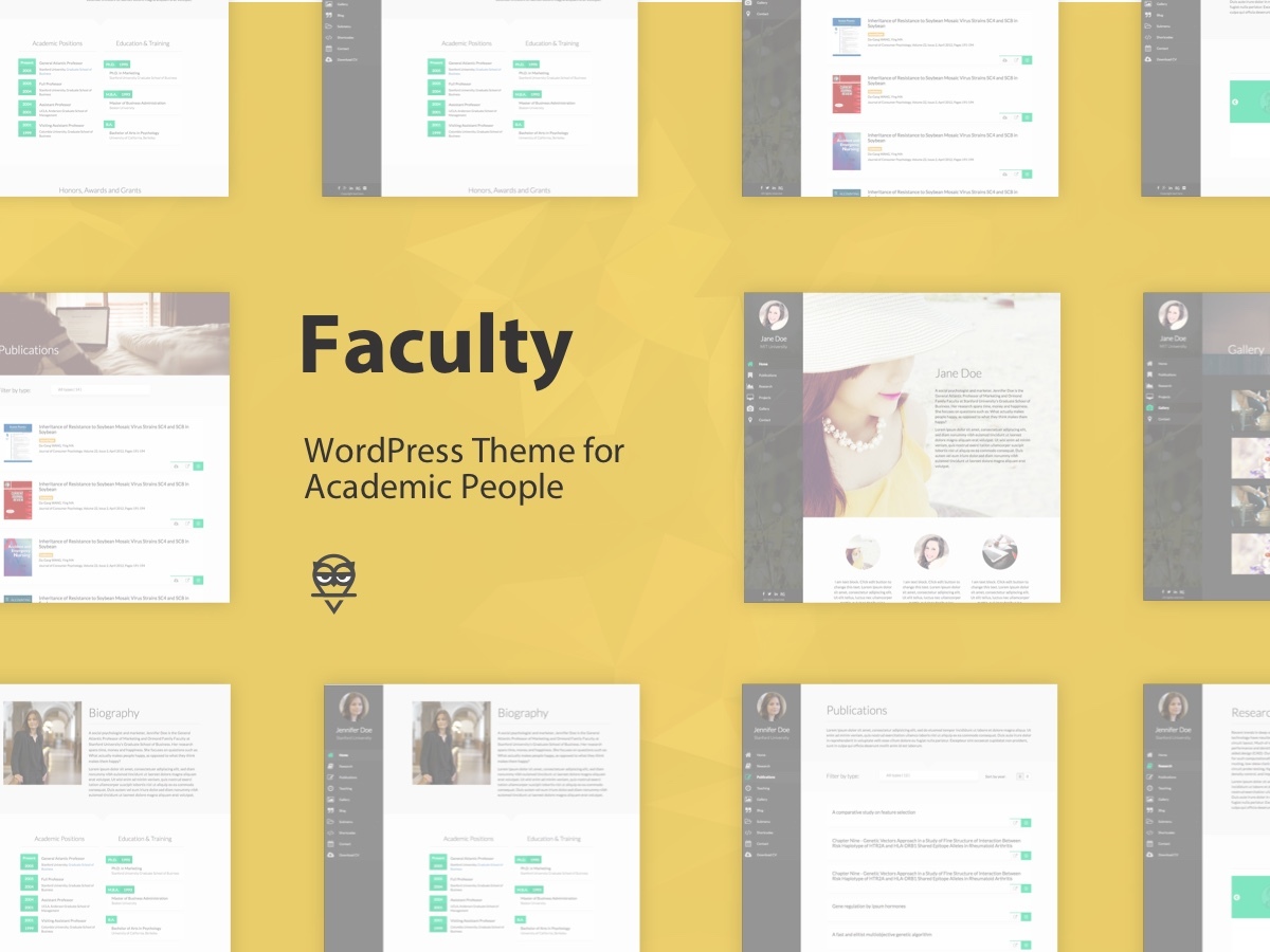 Faculty WordPress theme by owwwlab