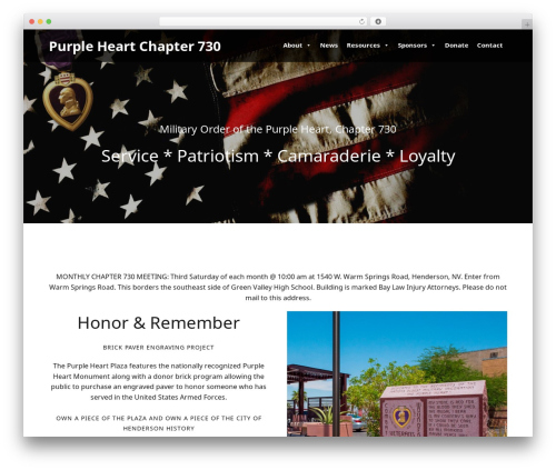 Genesis WordPress theme - purpleheart730.org
