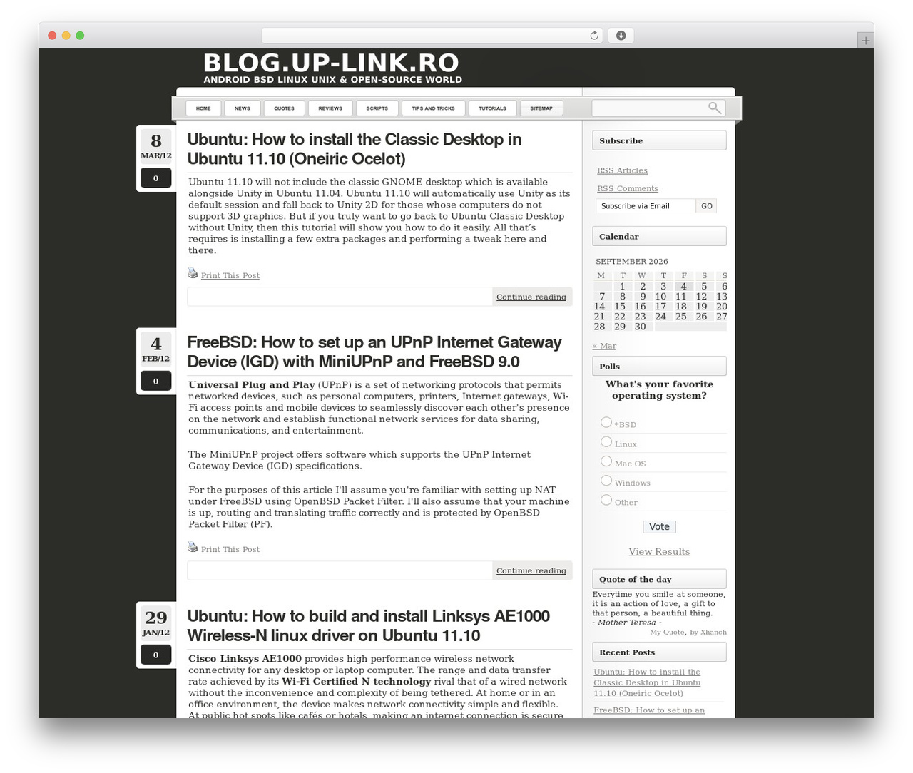 LightWord WordPress theme - blog.up-link.ro