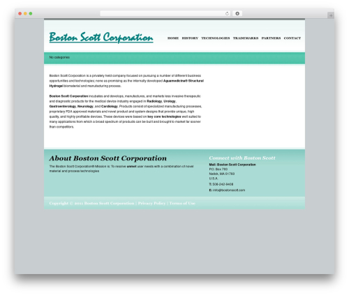 Vibrant CMS WordPress theme - bostonscott.com
