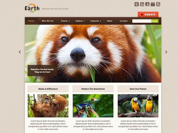 WordPress theme BTN Earth by Dev Intellect by Dev Intellect