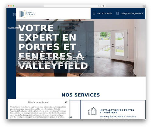 WordPress theme GAAR - portesetfenetresvalleyfield.ca