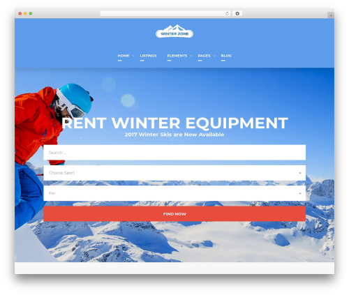 WordPress website theme WinterZone - winterzone.modeltheme.com
