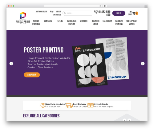 WP theme OPSv3 - pixel2print.co.uk