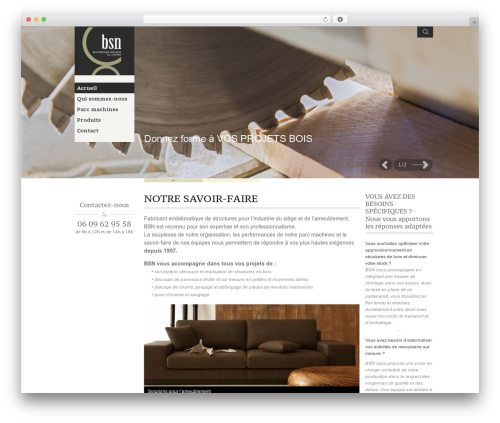 Adept style WordPress theme - boiseries-sieges-du-nord.fr