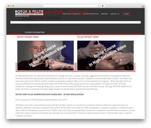 Botox Training theme WordPress - botoxtrainingcentre.ca