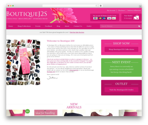 DB Framework WordPress website theme - boutiquej2s.co.uk
