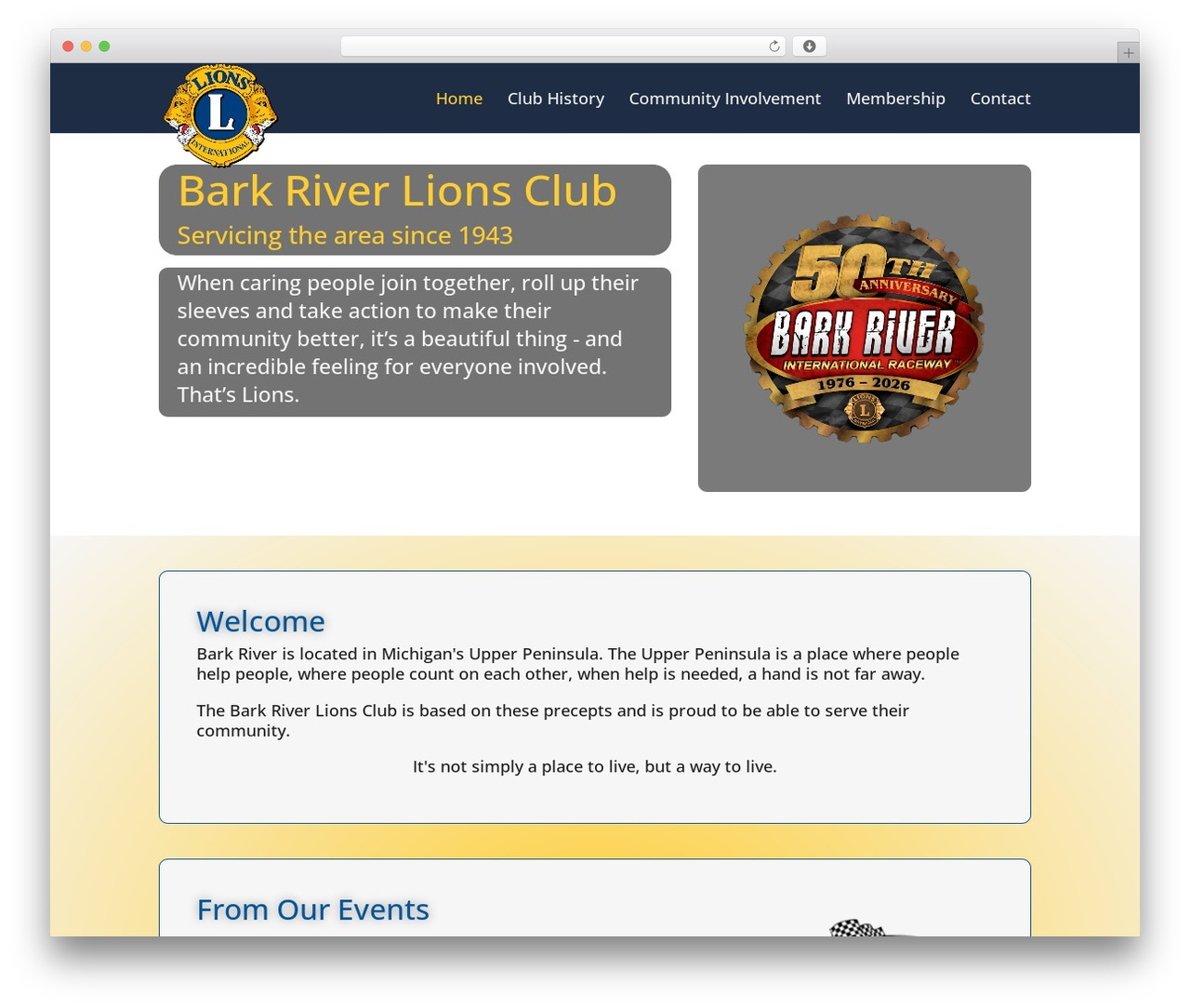Divi WordPress theme - barkriverlions.com