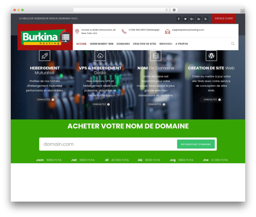 EasyWeb WordPress theme - burkinahosting.com