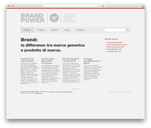 Studio960 premium WordPress theme - brandpower.it