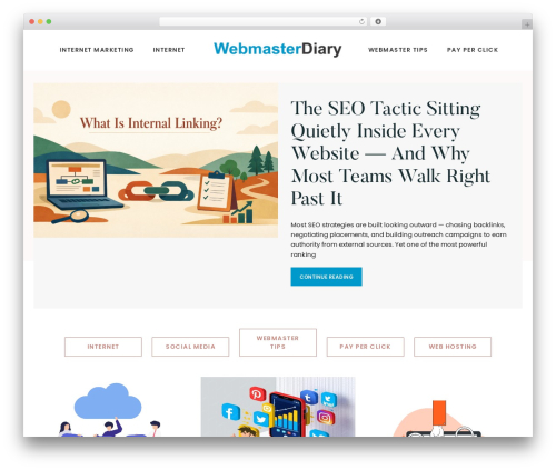 WordPress theme Coaching Plus - webmasterdiary.net