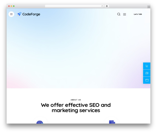 WordPress theme CodeForge - codeforge.themerex.net