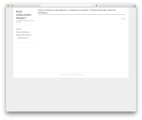 WordPress website theme Gridspace - bluesunglassesproject.org